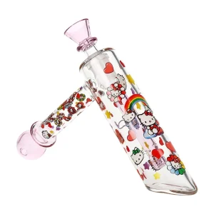 Happy Feels Kitty Glass Bubbler - 6" / 14mm F