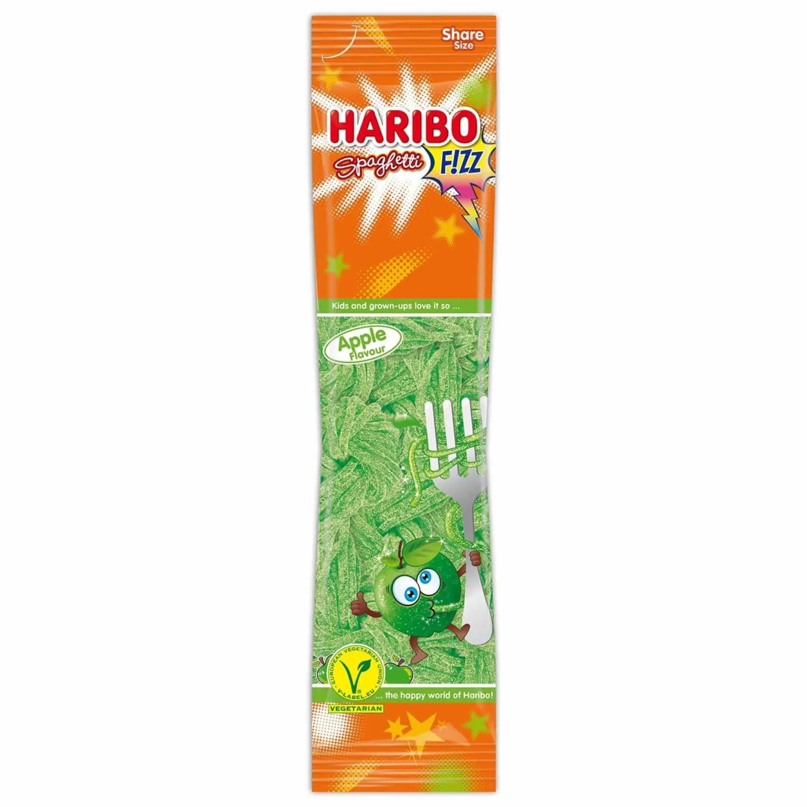 Haribo Spaghetti Fizz Apple 200g