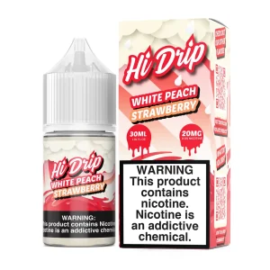 Hi-Drip White Peach Strawberry 30ml Nic Salt Vape Juice