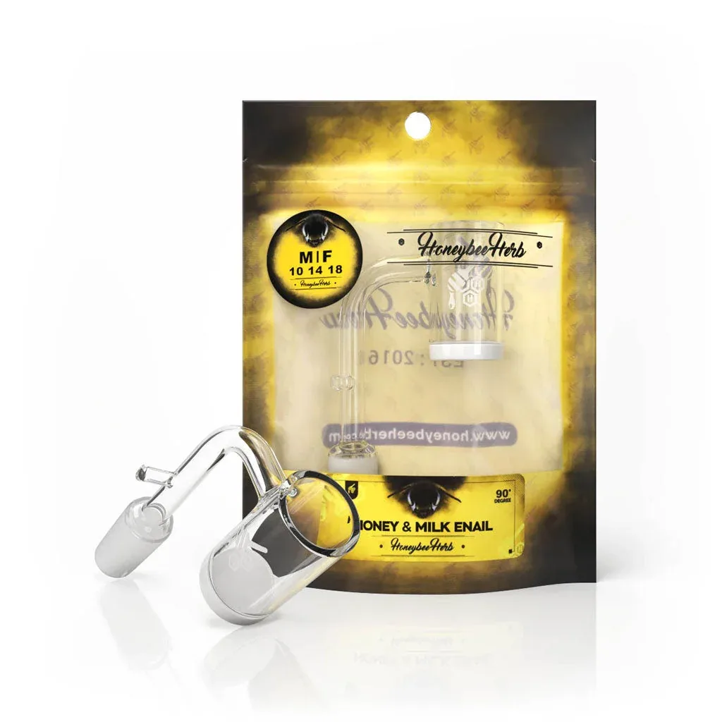 Honey & Milk Enail Quartz Banger - 90° Degree | YL - Image 2