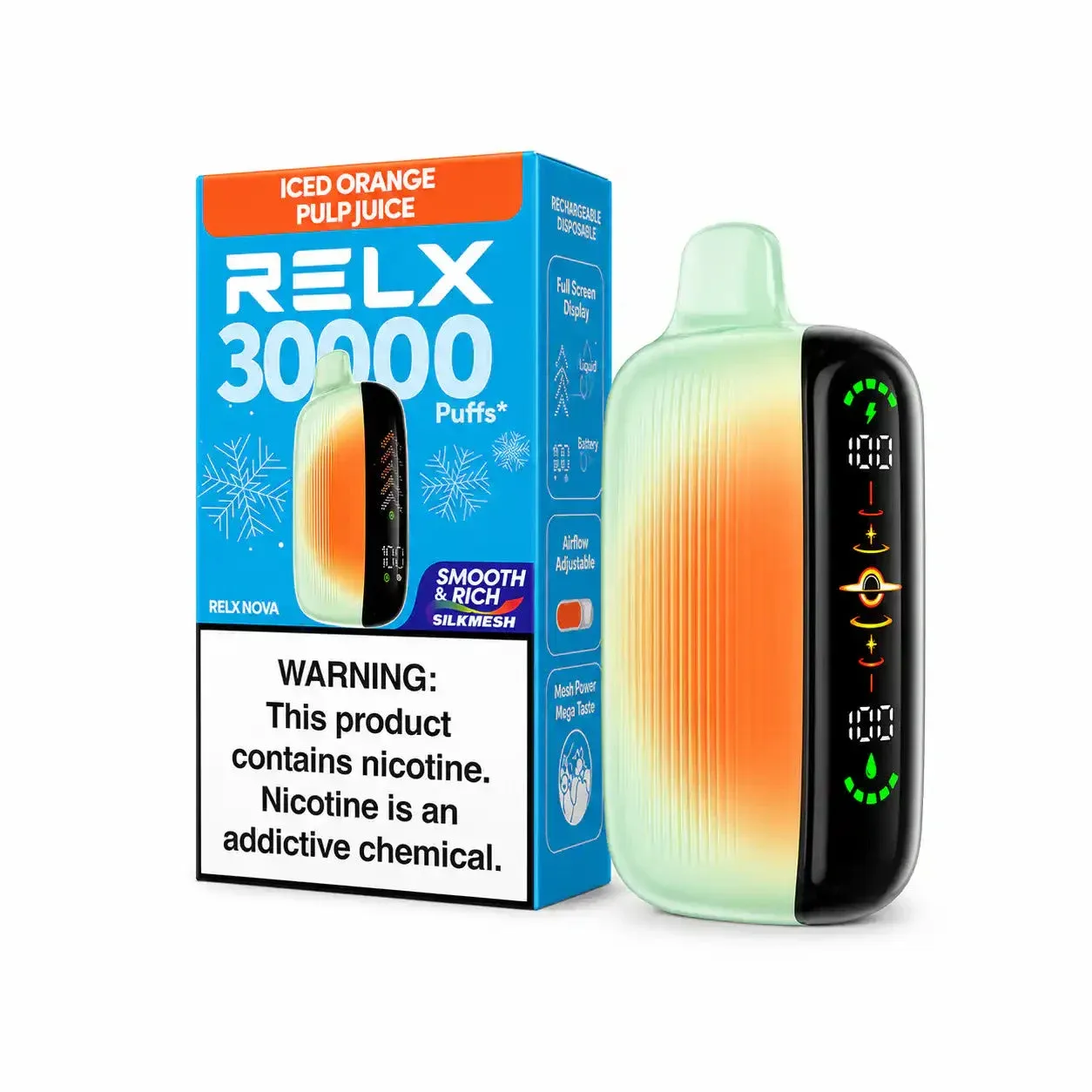 Iced Orange Pulp Juice - RELX Nova Silkmesh 30k Disposable Vape