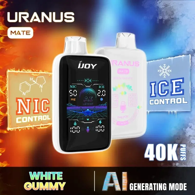 iJoy Uranus Mate 40K Disposable Vape (5%, 40000 Puffs) - White Gummy Ice