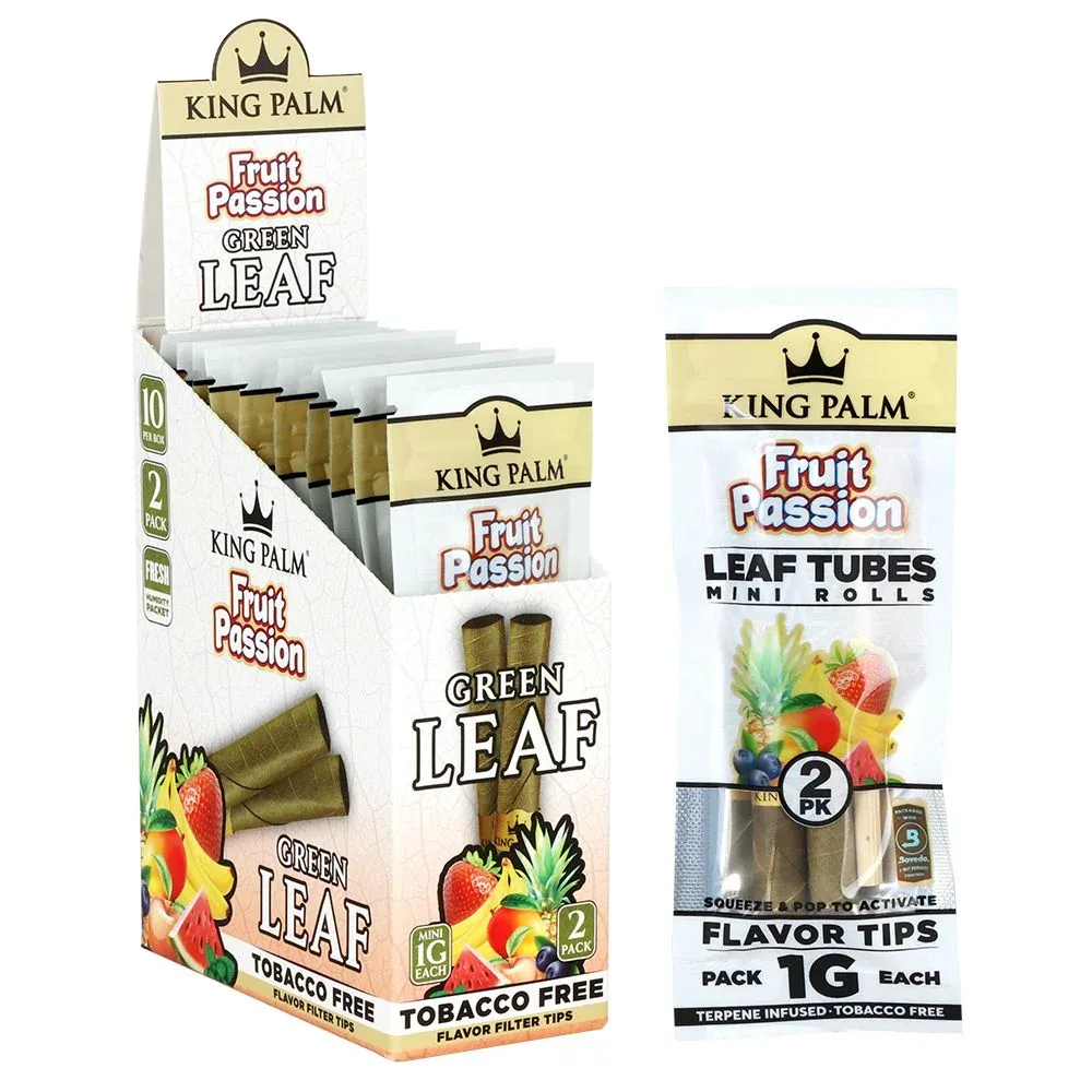 King Palm Hand-Rolled Leaf Wraps | Mini | 2pc | 10pk Display - Image 2