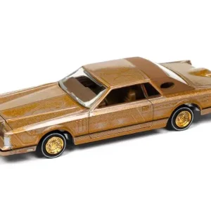 Kyosho Autoworld 1/64 Gold 1979 Lincoln Continental Lowrider Diecast Model