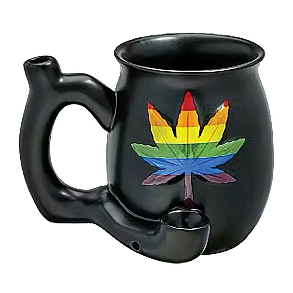 LEAF ON BLACK CHUBBY PREMIUM ROAST & TOAST PIPE MUG - Image 2