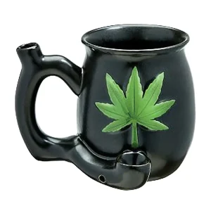 LEAF ON BLACK CHUBBY PREMIUM ROAST & TOAST PIPE MUG