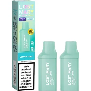 Lemon lime Lost Mary BM600 pods 2 pack