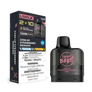 Level X G2 2+10 Flavour beast str8 up strawberry banana 32k