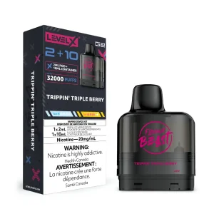 Level X G2 2+10 Flavour beast trippin triple berry 32k