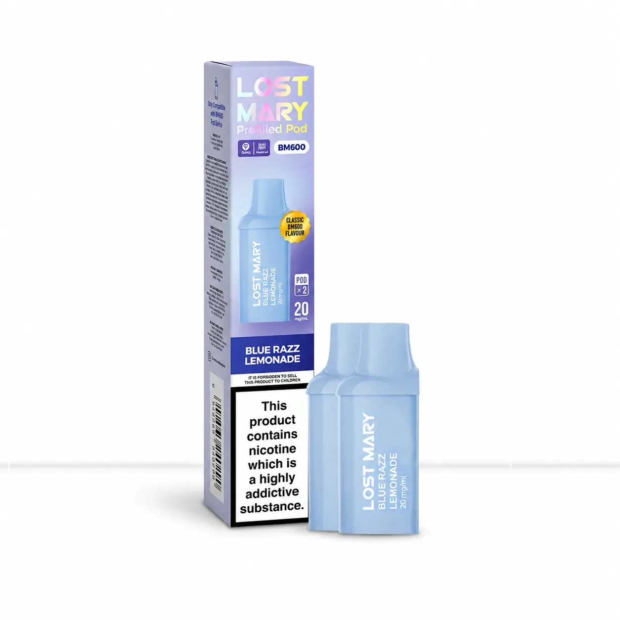 Lost Mary BM600 Blue Razz Lemonade Prefilled Pods