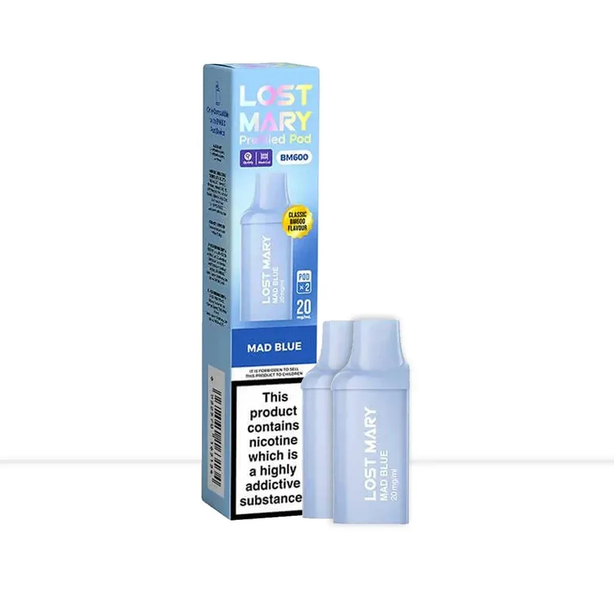 Lost Mary BM600 Mad Blue Prefilled Vape Pods
