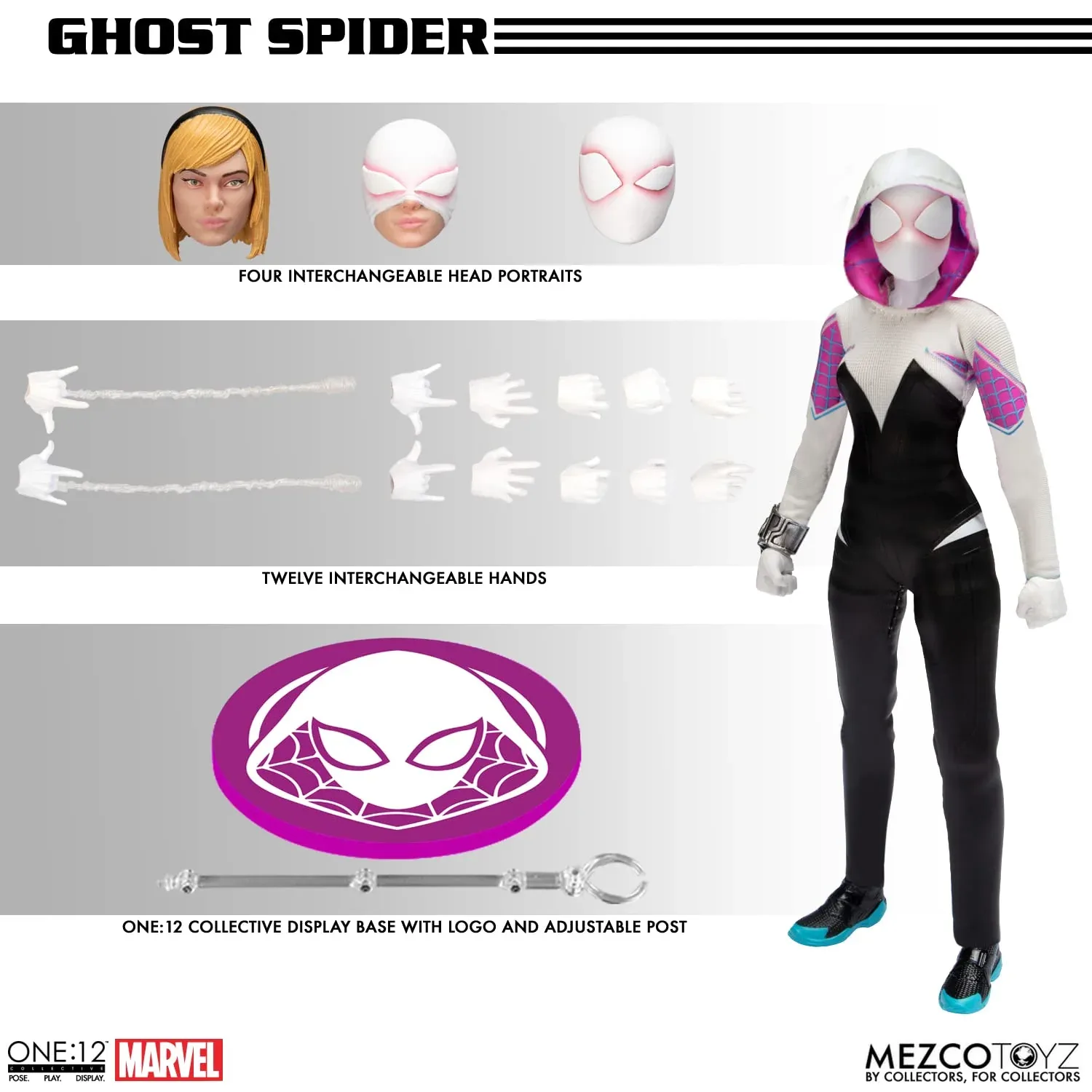 Mezco Toys One12 Collective Marvel Ghost Spider 1/12 Action Figure - Image 2