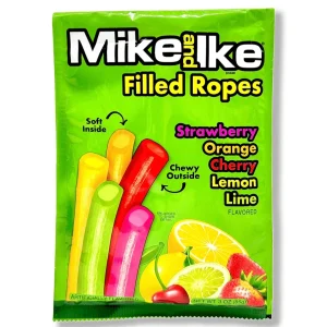 Mike and Ike Filled Ropes Strawberry orange Cherry Lemon Lime 85g