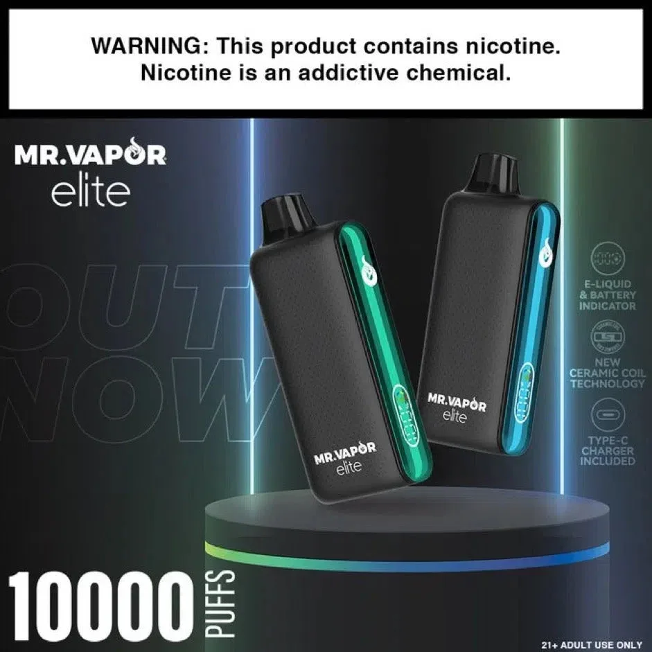 Mr. Vapor Elite 5% 10000 Puffs 16ml 5Pk 600mAh Disposable (Full Box)