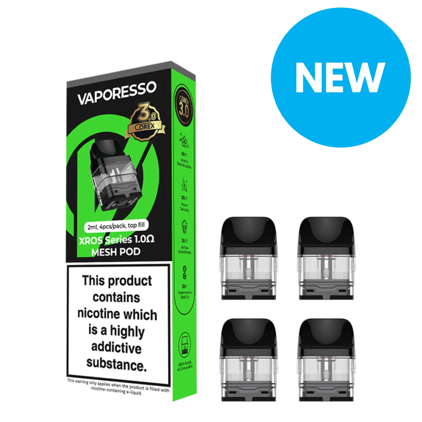 NEW Vaporesso Xros Corex 3.0 Replacement Pods 2ml