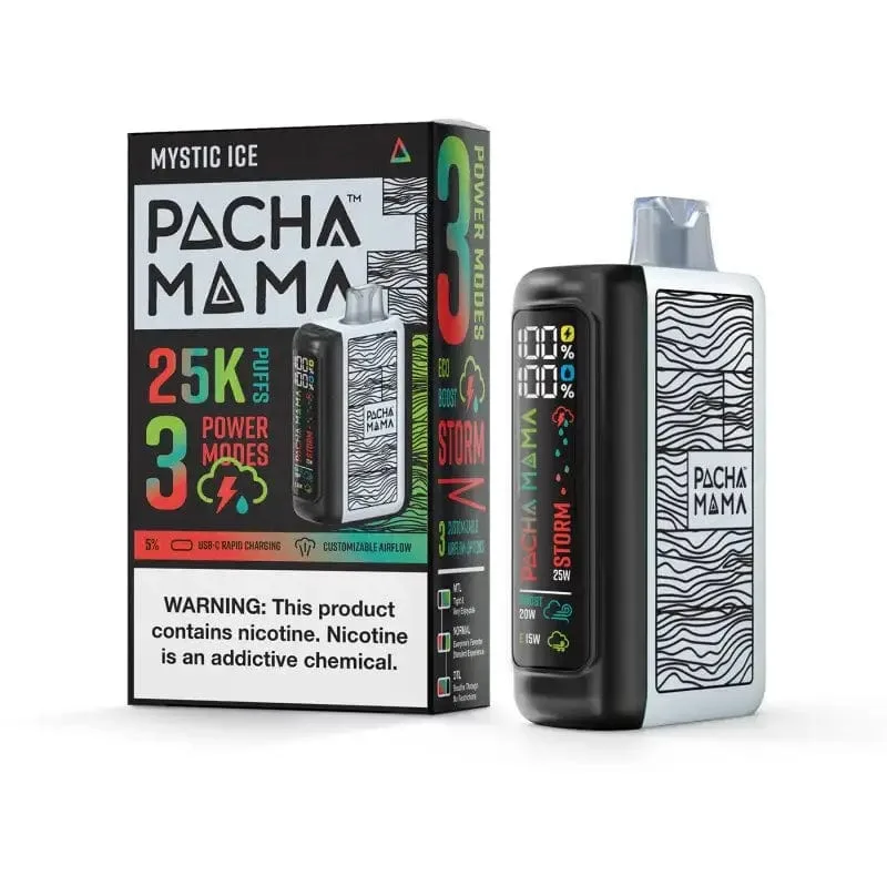 Pachamama 25K Mystic Ice Disposable Vape — 5% Nic, 25K Puffs