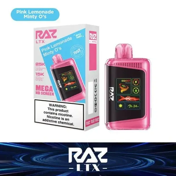 Pink Lemonade Minty O's - RAZ LTX DC25000 Disposable Vape