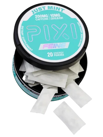 Pixi Caffeine Pouches – 200mg Clean Energy Nicotine Free | CA, TX, ID, MT