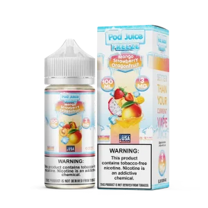 Pod Juice Freeze Mango Strawberry Dragonfruit TF 100ml Vape Juice