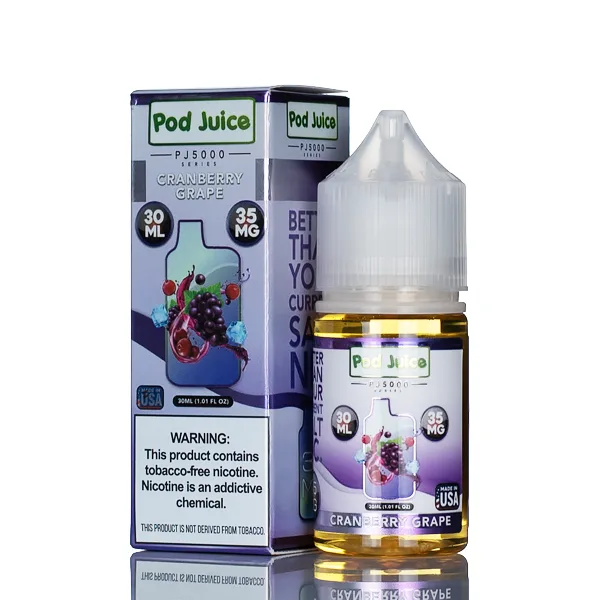Pod Juice Salt PJ5000 – Cranberry Grape – 30ml (DISCONTINUED)