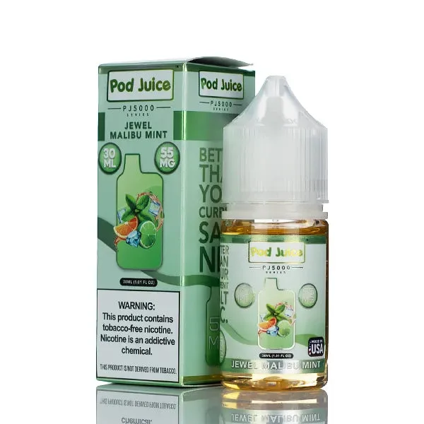 Pod Juice Salt PJ5000 – Jewel Malibu Mint – 30ml (DISCONTINUED)