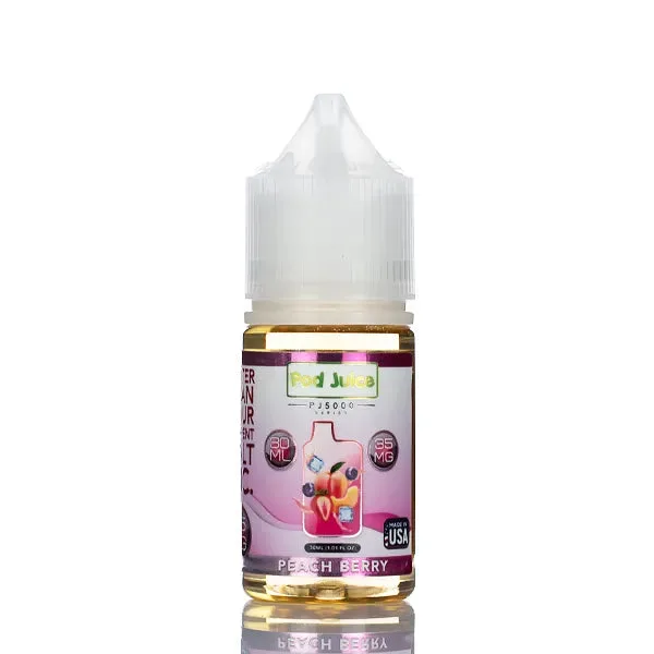 Pod Juice Salt PJ5000 – Peach Berry Ice – 30ml - Image 2