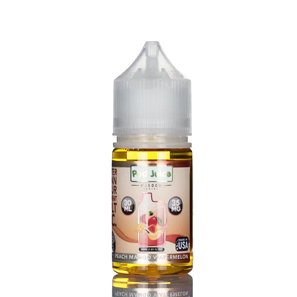 Pod Juice Salt PJ5000 – Peach Mango Watermelon – 30ml (DISCONTINUED) - Image 2