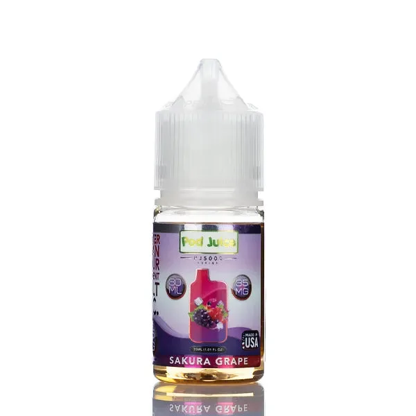 Pod Juice Salt PJ5000 – Sakura Grape Ice – 30ml - Image 2