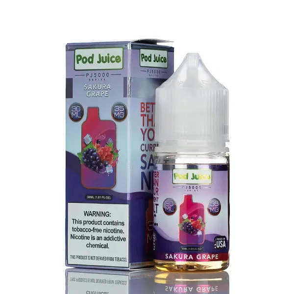 Pod Juice Salt PJ5000 – Sakura Grape Ice – 30ml