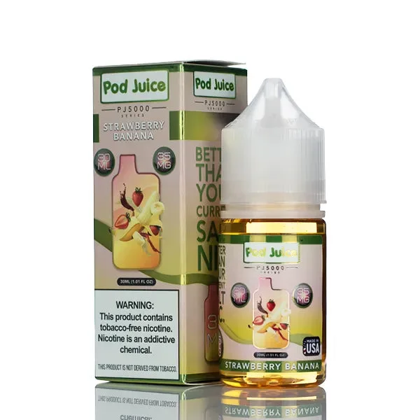 Pod Juice Salt PJ5000 – Strawberry Banana – 30ml