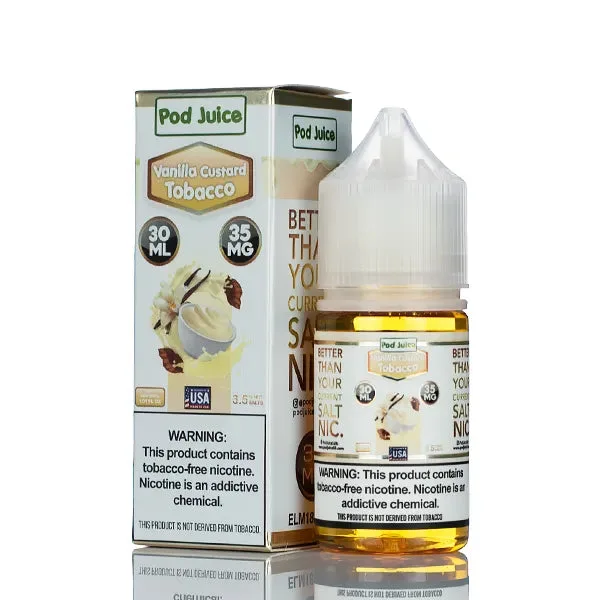 Pod Juice Salt – Vanilla Custard Tobacco – 30ml (DISCONTINUED)