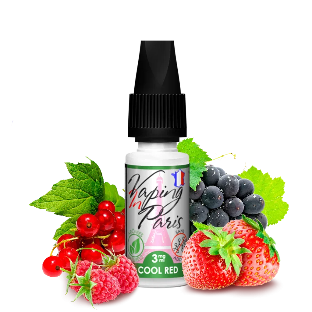Vaping in Paris – Cool Red (0mg, 3mg, 6mg, 11mg Nicotine) 10ml LV