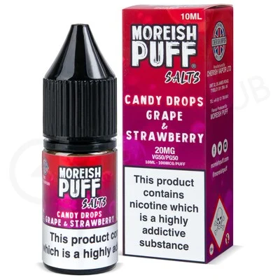 Grape & Strawberry Candy Drops Nic Salt E-Liquid by Moreish Puff