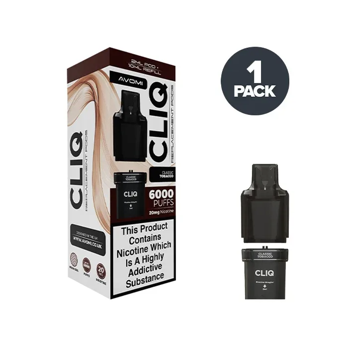 Classic Tobacco Avomi Cliq 6000 Prefilled Pods