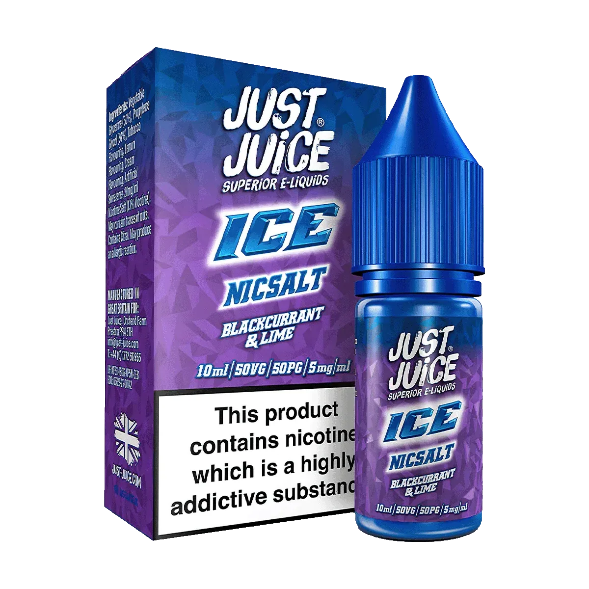 Blackcurrant & Lime Ice Nic Salt by Just Juice