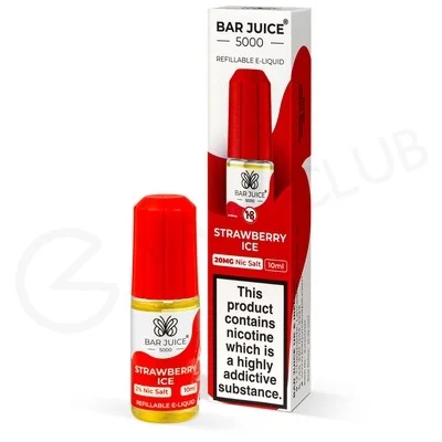 Strawberry Ice Nic Salt E-Liquid by Bar Juice 5000