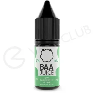 Kiwi, Passion Fruit & Guava Nic Salt E-Liquid by Baa Juice