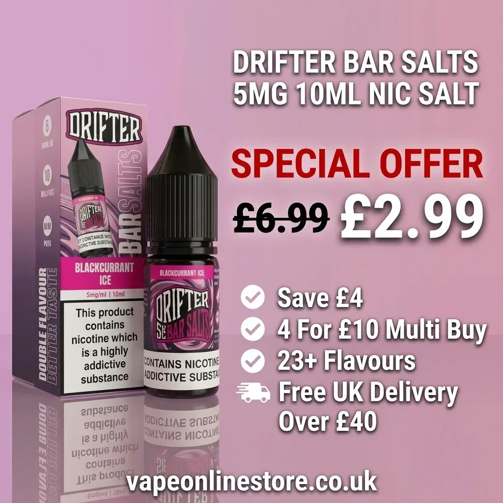 Drifter Bar Salts 5mg 10ml Nic Salt - Image 2