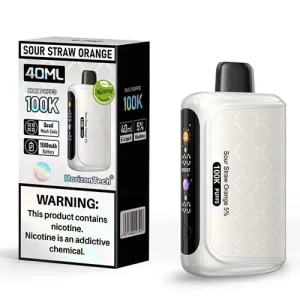 HorizonTech 100000 Puffs 100K Disposable Vape - Sour Straws Orange B-Pop