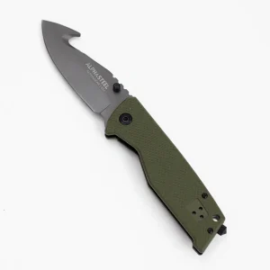 ALPHASTEEL - 8" Hunting Knife - Green Fold