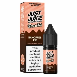 Just Juice Desserts Banoffee Pie Nic Salt E-Liquid 10ml