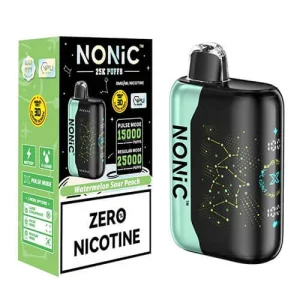 NONIC Watermelon Sour Peach 25K ZERO Nicotine Disposable