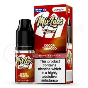 Cocoa Tobacco Nic Salt E-Liquid by Mix Labs Tobacco