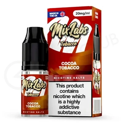 Cocoa Tobacco Nic Salt E-Liquid by Mix Labs Tobacco