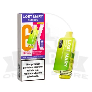 Kiwi Passion Fruit Guava Lost Mary BM6000 Prefilled Pod Kit