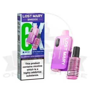 Blueberry Sour Raspberry Lost Mary BM6000 Prefilled Pod Vape Kit | Must Try