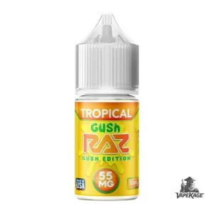 Tropical Gush RAZ x — Pod Juice 30mL Nic Salt