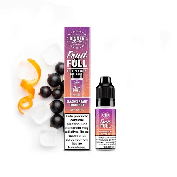 Dinner Lady Salts Fruit Full Blackcurrant Orange Ice 10ml