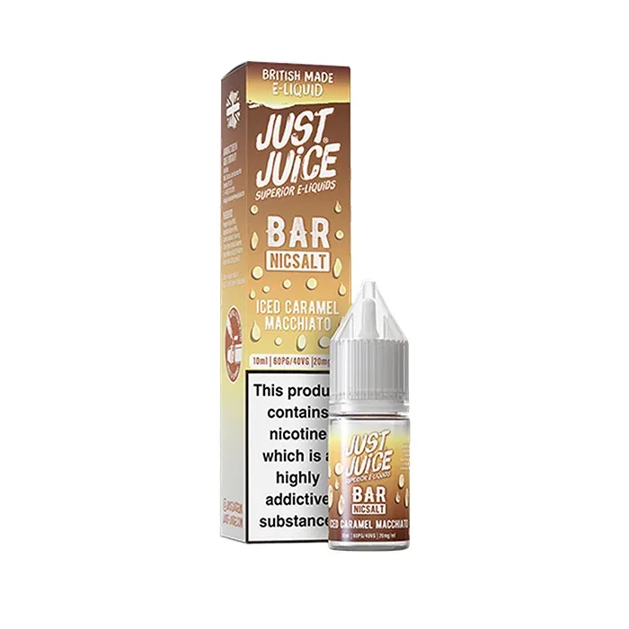 Iced Caramel Macchiato 10ml Nic Salt E-Liquid by Just Juice Bar Salt