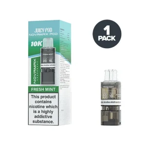 Fresh Mint Juicy Pod Novamax 10K Prefilled Pods